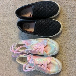 (2) 12 toddler sparkly shoes